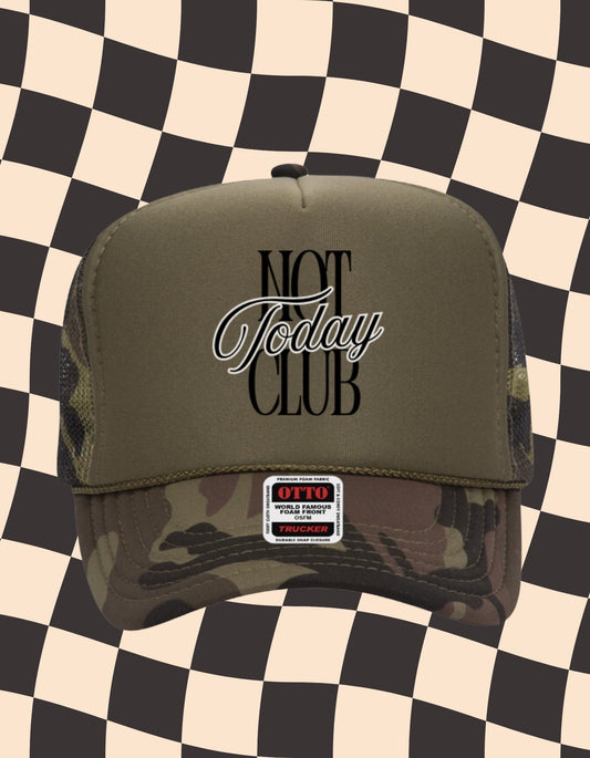 Not Today Club Trucker Hat – Retro Mesh Cap