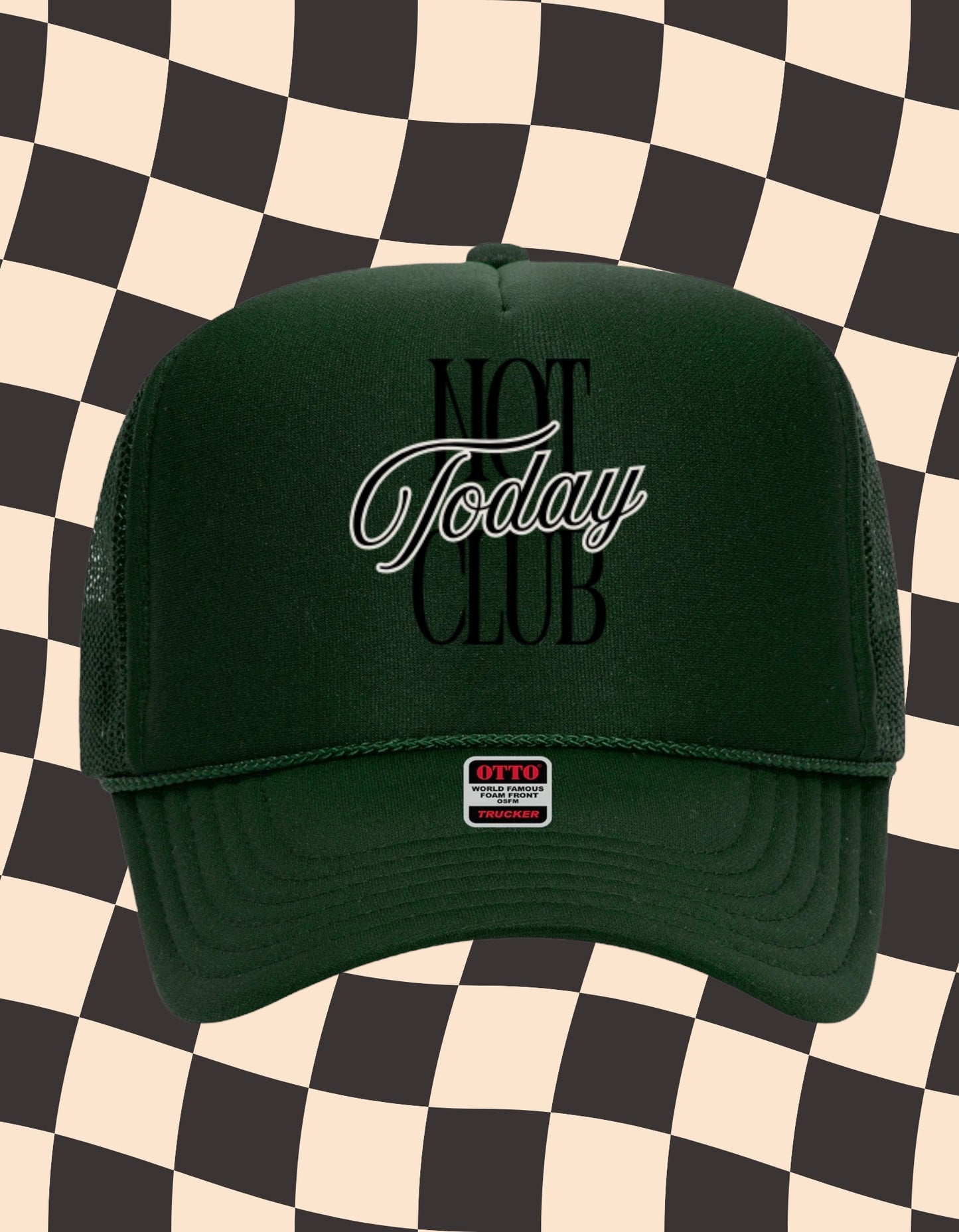 Not Today Club Trucker Hat – Retro Mesh Cap