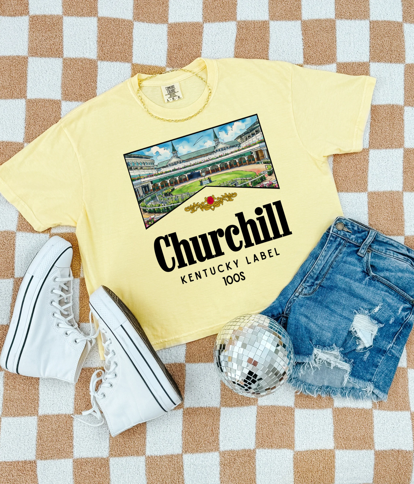 Churchill Kentucky Label 100s Tee
