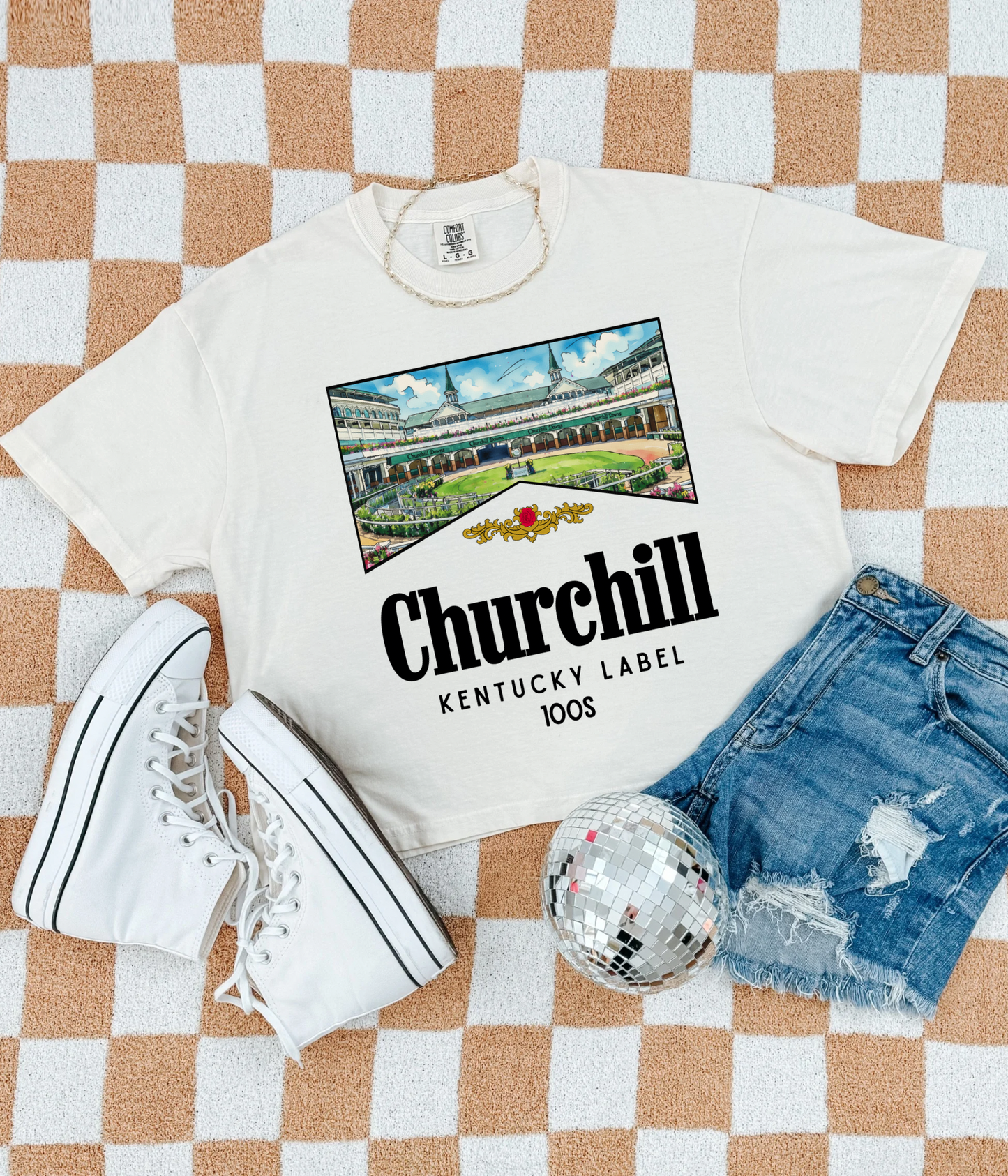 Churchill Kentucky Label 100s Tee