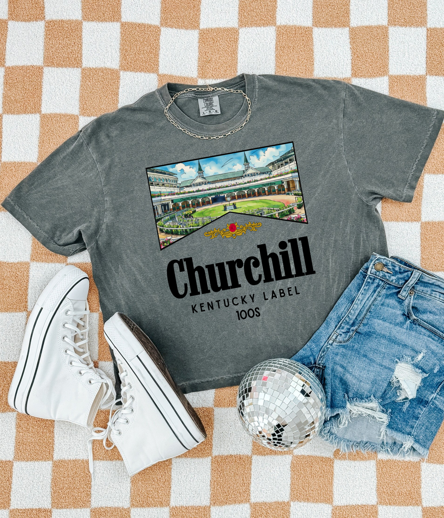 Churchill Kentucky Label 100s Tee