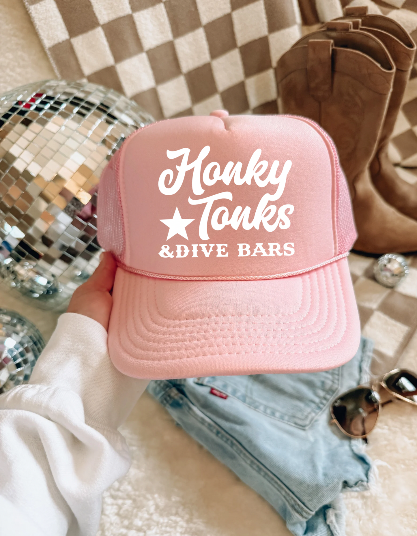 Honky Tonk and Dive Bars Western Trucker Hat