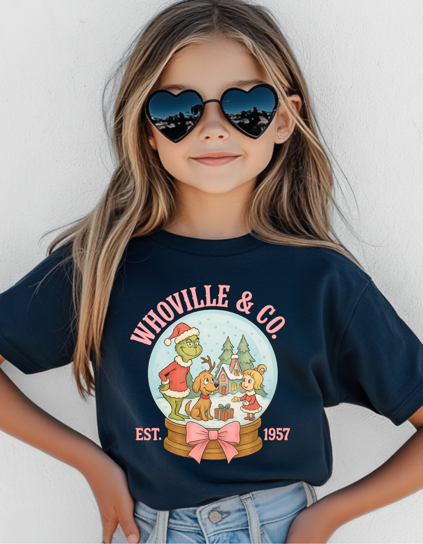 Whoville & Co Christmas Tee – Vintage Grinch-Inspired Holiday Shirt for Kids