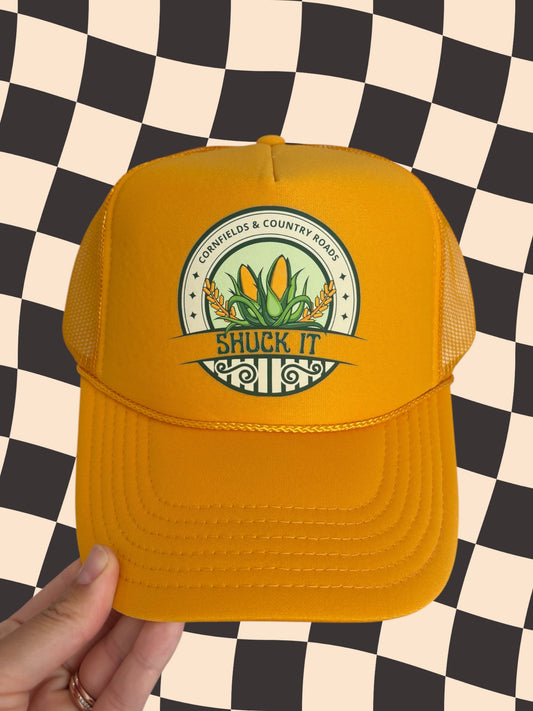 “Shuck It” Cornfields & Country Roads Trucker Hat