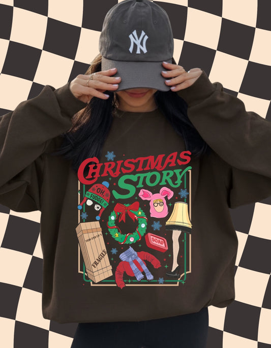 Christmas Story Retro Crewneck Sweatshirt