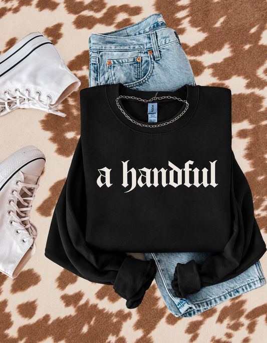 A Handful Graphic Sweatshirt | Red Halloween Sweatshirt