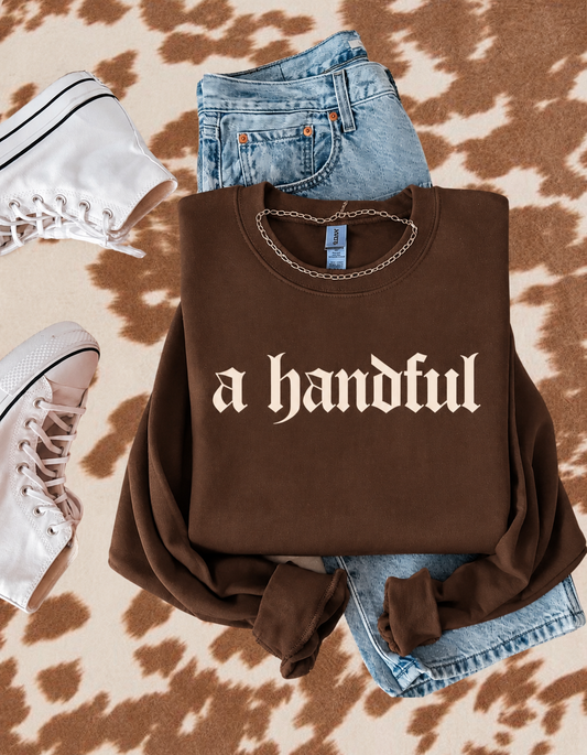 A Handful Graphic Sweatshirt | Red Halloween Sweatshirt