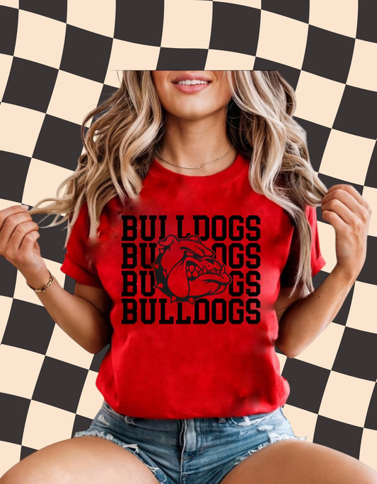 Bulldogs Red and Black Shirt