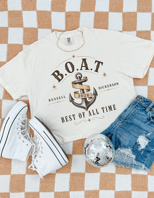 Custom B.O.A.T. Best Of All Time Graphic Tee