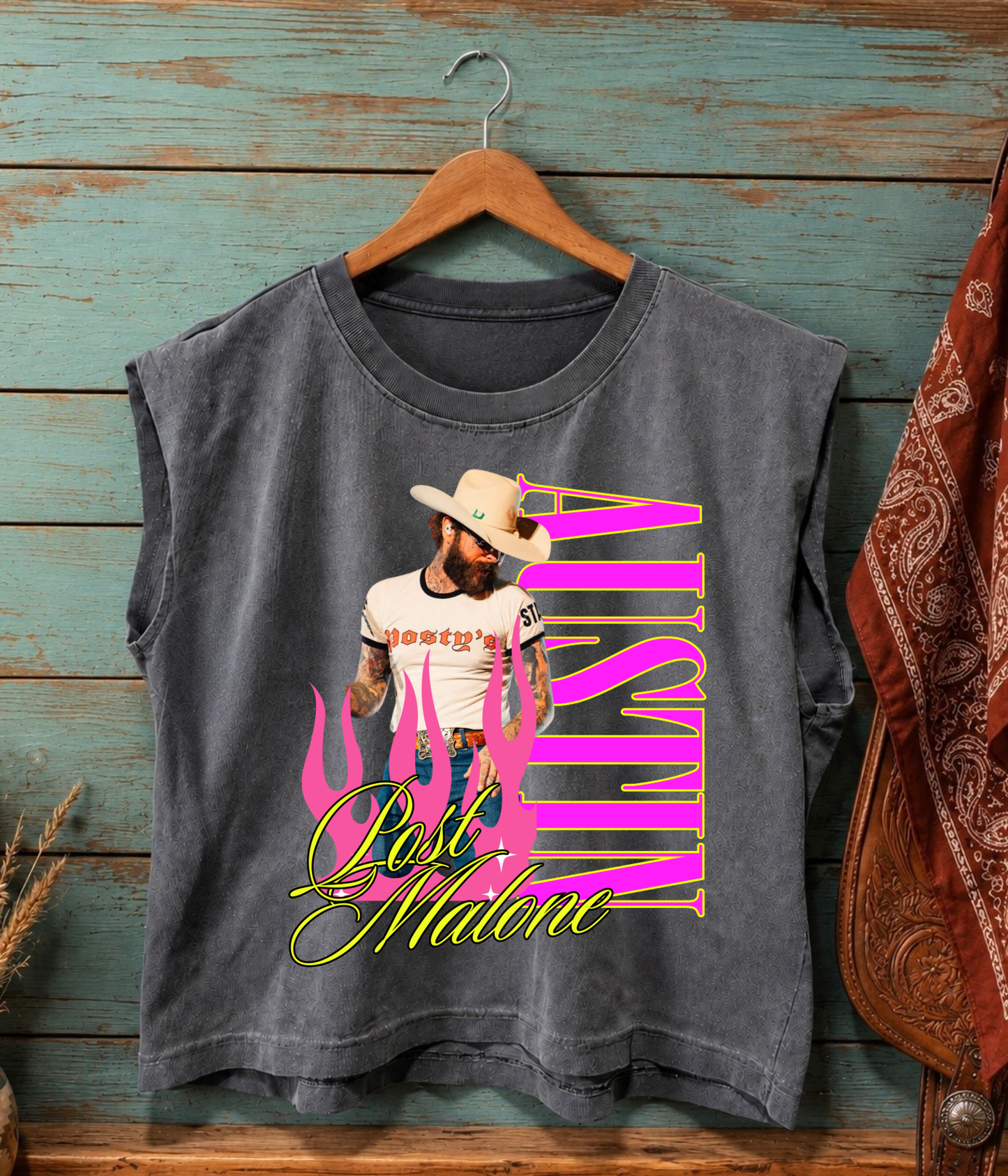 Western Pop Star Inspired Muscle Tee