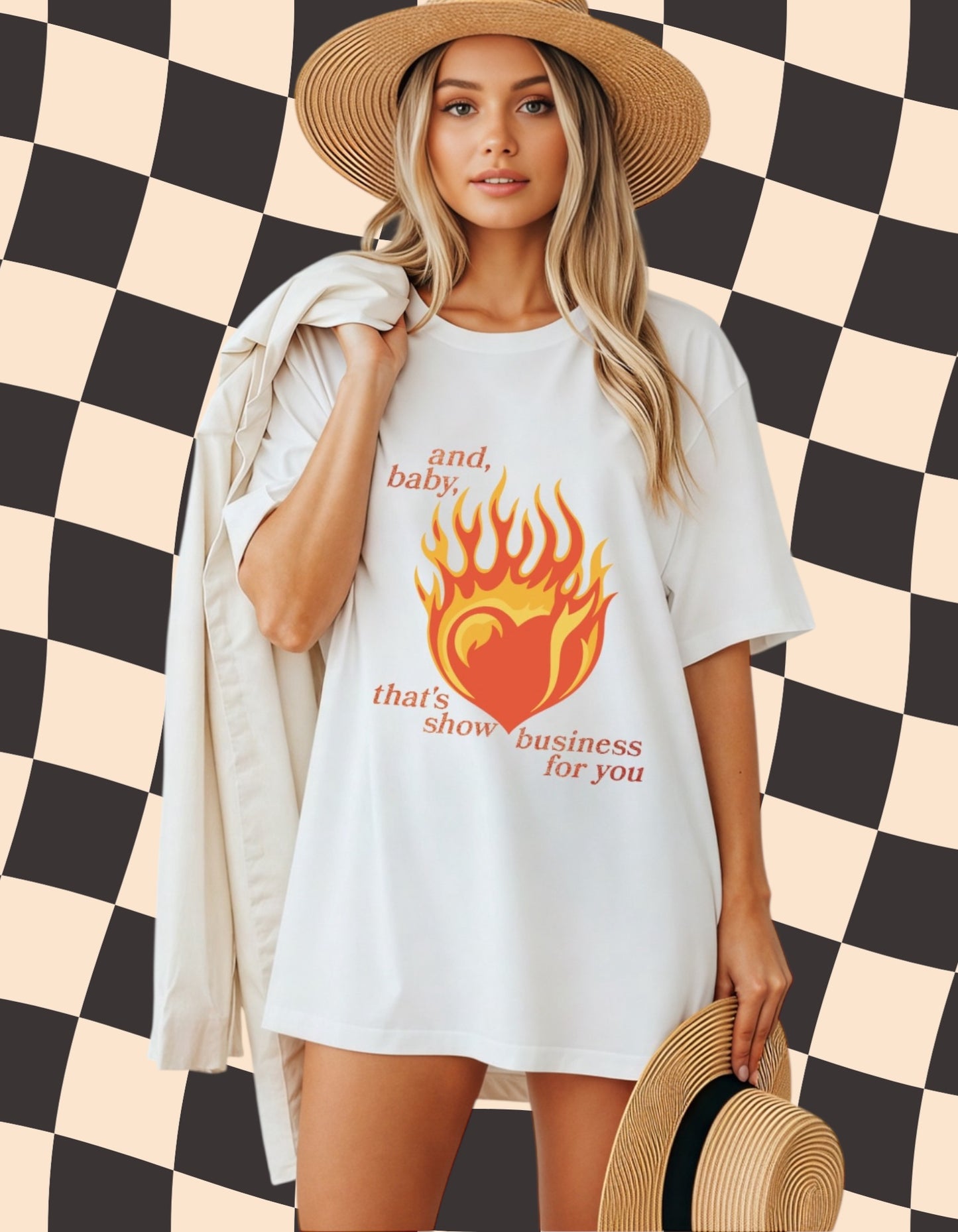 🔥 “That’s Show Business” Oversized Graphic Tee – Retro Cool Meets Statement Style 🔥 Taylor Swift